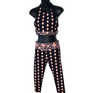 Seafolly Australia women’s small 3 piece Inca Gypsy set leggings shirts bra top